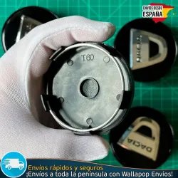 X4 Tapabujes Dacia 60mm Tapacubos Emblemas Llantas