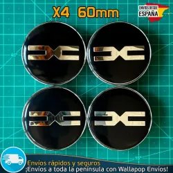 X4 Tapabujes Dacia 60mm Tapacubos Emblemas Llantas