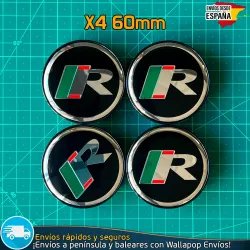 X4 Tapacubos Jaguar R 60mm Cubrebujes Llantas