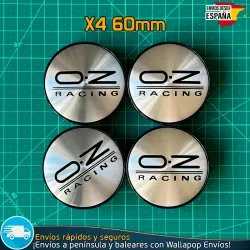 X4 Tapacubos Negros OZ Racing 60mm Cubrebuje Tapas