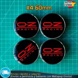 X4 Tapacubos OZ Racing 60mm Cubrebujes Tapa Llanta