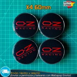 X4 Tapacubos OZ Racing 60mm Cubrebujes Tapa Llanta