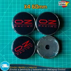 X4 Tapacubos OZ Racing 60mm Cubrebujes Tapa Llanta
