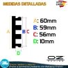 X4 Tapacubos OZ Racing 60mm Cubrebujes Tapa Llanta