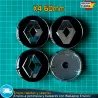 X4 Tapacubos Renault 60mm Emblemas Tapas llantas