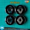 X4 Tapacubos Renault 60mm Emblemas Tapas llantas