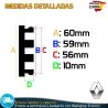 X4 Tapacubos Renault 60mm Emblemas Tapas llantas