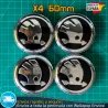 X4 Tapacubos Skoda 60mm Emblemas Tapas Llantas