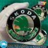 X4 Tapacubos Skoda 60mm Emblemas Tapas Llantas