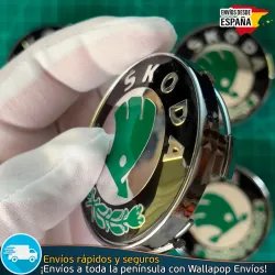 X4 Tapacubos Skoda 60mm Emblemas Tapas Llantas