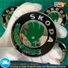 X4 Tapacubos Skoda 60mm Emblemas Tapas Llantas