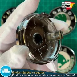 X4 Tapacubos Skoda 60mm Emblemas Tapas Llantas