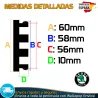 X4 Tapacubos Skoda 60mm Emblemas Tapas Llantas