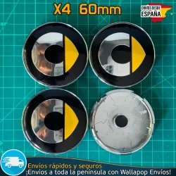 X4 Tapabujes Smart 60mm Emblemas Tapacubos Llantas