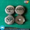 X4 Tapabujes Toyota 60mm Tapacubo Emblemas Llantas