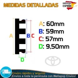 X4 Tapabujes Toyota 60mm Tapacubo Emblemas Llantas