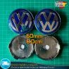 X4 Tapacubos Volkswagen 60mm Cubrebujes Llantas