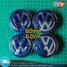 X4 Tapacubos Volkswagen 60mm Cubrebujes Llantas