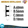 X4 Tapacubos 60mm Tapas de llantas Bujes Cromadas