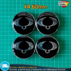 X4 Tapacubos SsangYong 60mm Cubrebujes Tapa Llanta