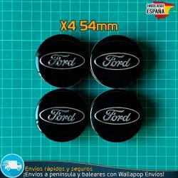 X4 Tapacubos Ford 54mm Cubrebujes Tapas Llantas