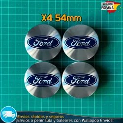 X4 Tapacubos Ford 54mm Cubrebujes Tapas Llantas