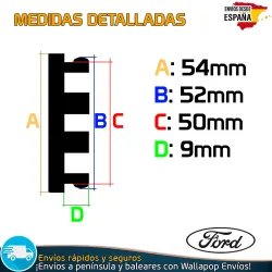 X4 Tapacubos Ford 54mm Cubrebujes Tapas Llantas