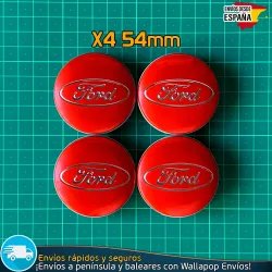 X4 Tapacubos Ford 54mm Cubrebujes Tapas Llantas