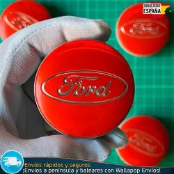 X4 Tapacubos Ford 54mm Cubrebujes Tapas Llantas
