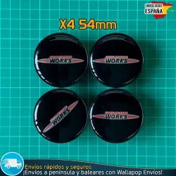 X4 Tapacubos Mini John Cooper 54mm Cubrebujes