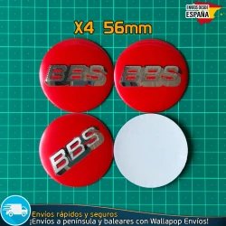 X4 Emblemas BBS 56mm Pegatinas Tapacubos Llantas
