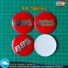 X4 Emblemas BBS 56mm Pegatinas Tapacubos Llantas