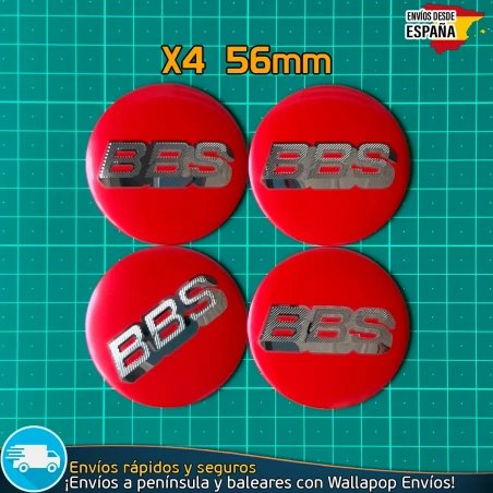 X4 Emblemas BBS 56mm Pegatinas Tapacubos Llantas