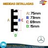 Mercedes Benz Tapacubos Cubrebuje 75mm A1714000025