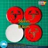 X4 Emblemas Abarth 56mm Edicion Escorpion Rojo Tapacubos