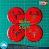 X4 Emblemas Abarth 56mm Edicion Escorpion Rojo Tapacubos