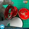 X4 Emblemas Abarth 56mm Edicion Escorpion Rojo Tapacubos