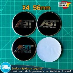 X4 Emblemas ABT Sportsline 56mm Pegatinas Tapacubos Llantas