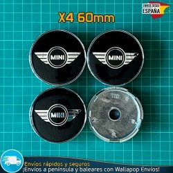 X4 Tapacubos Mini 60mm Cubrebujes Tapas Llantas