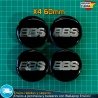 X4 Tapacubos BBS 60mm Tapas Negras para Llantas