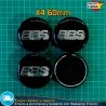 X4 Tapacubos BBS 60mm Tapas Negras para Llantas