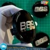 X4 Tapacubos BBS 60mm Tapas Negras para Llantas