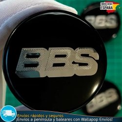 X4 Tapacubos BBS 60mm Tapas Negras para Llantas