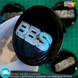 X4 Tapacubos BBS 60mm Tapas Negras para Llantas