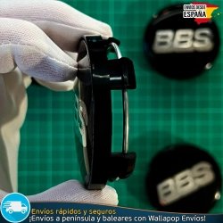 X4 Tapacubos BBS 60mm Tapas Negras para Llantas