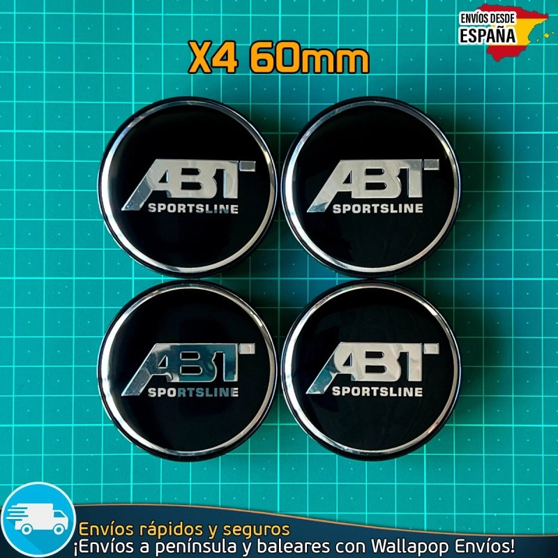X4 Tapacubos ABT 60mm Tapas Negras para Llantas X4 Tapacubos ABT 60mm Tapas Negras para Llantas