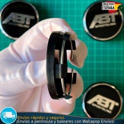 X4 Tapacubos ABT 60mm Tapas Negras para Llantas