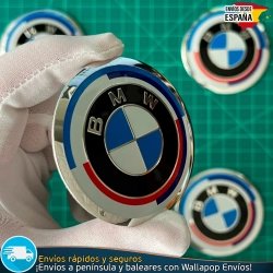 X4 Emblemas 50 Aniversario BMW 60mm Tapas Llantas