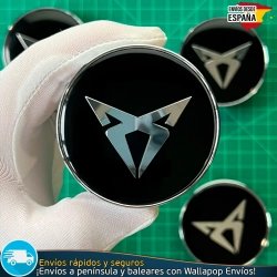 X4 Tapas de Llantas 60mm Cubrebuje Tapacubos Cupra