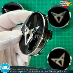X4 Tapas de Llantas 60mm Cubrebuje Tapacubos Cupra